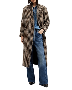 Allsaints James Check Maxi Coat