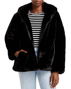 Apparis Chelsea Hooded Faux Fur Coat