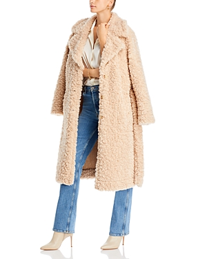 Aqua Faux Fur Belted Coat - 100% Exclusive