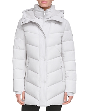 Calvin Klein Faux Fur Trim Puffer Coat