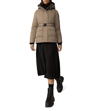 Canada Goose McKenna Satin Hooded Belted Coat