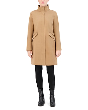 Cole Haan Twill Stand Collar Coat