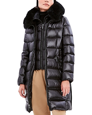 Dawn Levy Kat Shearling Trim Down Puffer Coat