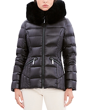 Dawn Levy Nikki Shearling Trim Puffer Coat