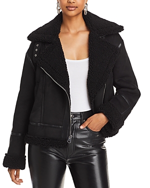 French Connection Faux Shearling Oversized Coat