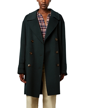 Gerard Darel Satheen Double Breasted Wool Coat