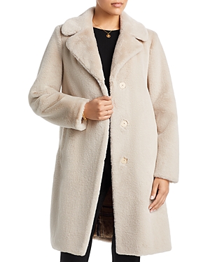 Herno Faux Fur Single Breasted Coat