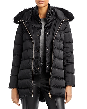 Herno Faux Fur Trimmed Down Puffer Coat