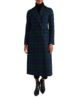 Hobbs London Patricia Plaid Double Breasted Coat