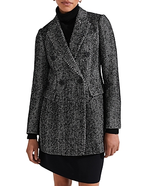 Hobbs London Skye Herringbone Coat