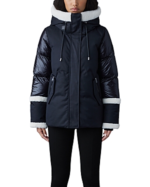 Mackage Shearling Trim Down Puffer Coat