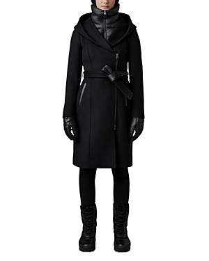 Mackage Stand Collar Asymmetrical Zip Down Coat