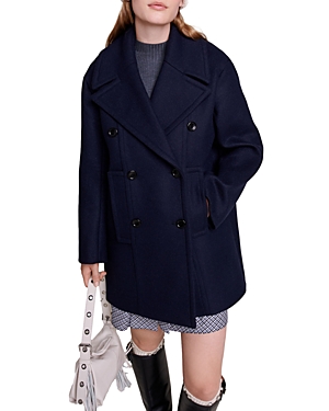 Maje Galeto Wool Blend Pea Coat