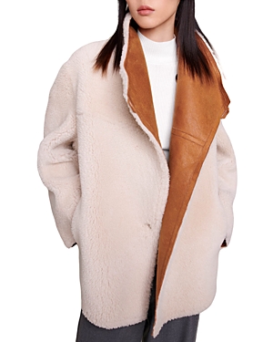 Maje Galezoe Reversible Shearling Coat