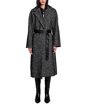 Maje Givron Herringbone Coat