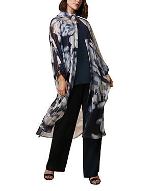 Marina Rinaldi Plus Size Timer Sheer Printed Coat