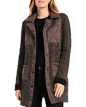 Nic+Zoe Quilted Mixed Media Coat