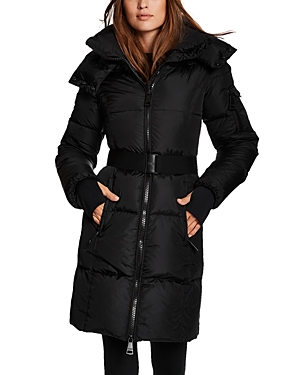 Sam. Noho Belted Hooded Long Puffer Coat