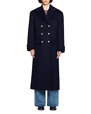 Sandro Betina Wool Double Breasted Coat