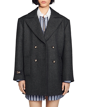 Sandro Marlly Wool Pea Coat