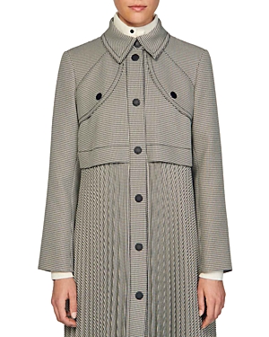 Sandro Mathilda Pleated Trench Coat