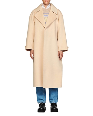 Sandro Sandy Wool Belted Coat