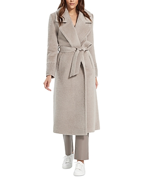 Sentaler Boucle Notch Collar Wrap Coat