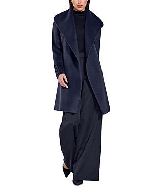 Sentaler Shawl Collar Wrap Coat