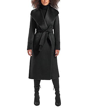 Sentaler Suri Alpaca Blend Shawl Collar Wrap Coat