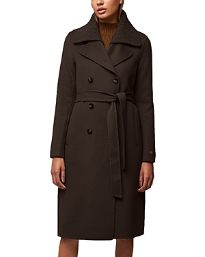 Soia & Kyo Double Breasted Ribbed Collar Coat