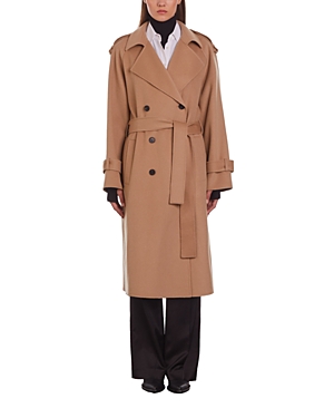 The Kooples Notch Collar Double Face Long Coat