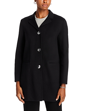 Theory Single Breasted Wool Blend Coat