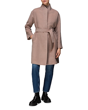 Whistles Clara Funnel Neck Belted Coat