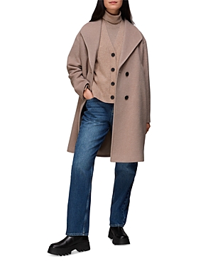 Whistles Wide Lapel Wool Blend Coat