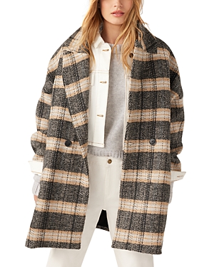 ba & sh Holf Check Print Coat