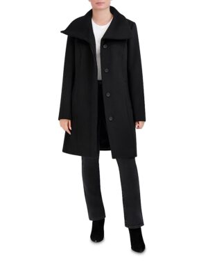 Cole Haan Convertible Collar Button Up Coat