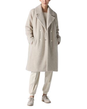 Eileen Fisher Wool Boucle Notch Collar Coat
