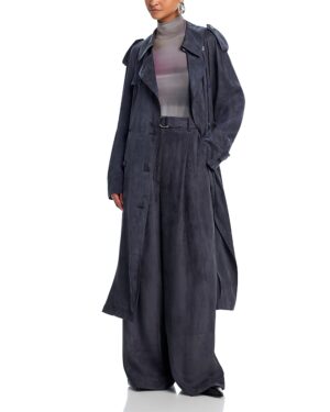 Helmut Lang Fluid Double Breasted Trench Coat