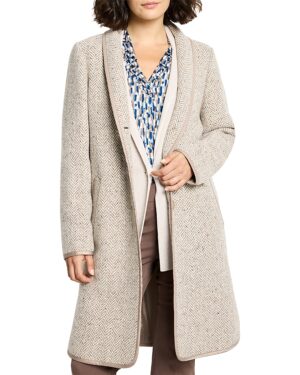 Nic+Zoe Herringbone Wool Blend Coat