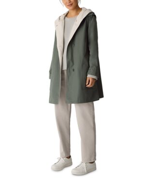 Eileen Fisher Reversible Hooded Coat