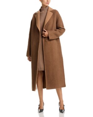 Fabiana Filippi Wool Cashmere Soft Herringbone Coat