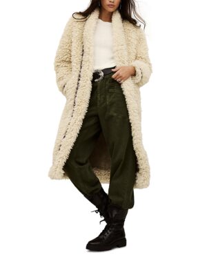 ba & sh Cais Faux Fur Coat
